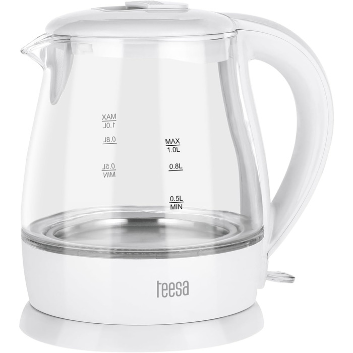 Бездротовий електричний чайник TEESA 1L, TSA1030B, білий
