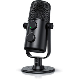 Конденсаторний мікрофон CSL з мікрофонною стійкою - Комплект для запису вокалу, подкастів, стрімінгу та геймінгу. XLR та 3.5mm підключення, велика мембрана, студійний мікрофон