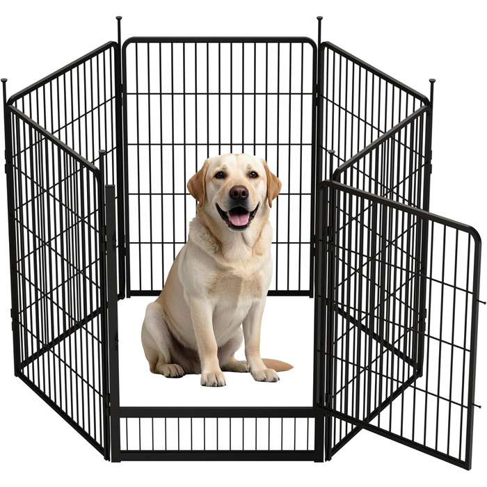 Стійка для цуценят SunsGrove 60см, міцна, чорна, для дому, без інструментів, 6 частин (68 x 100 см)