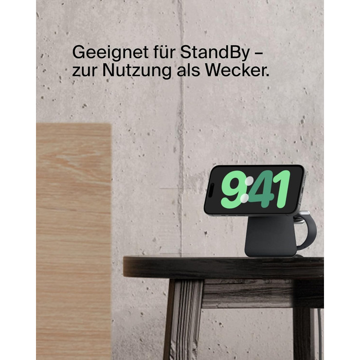Belkin BoostCharge Pro 2-в-1: Бездротова зарядка Qi2 15W MagSafe для iPhone, Apple Watch, AirPods (Чорний)