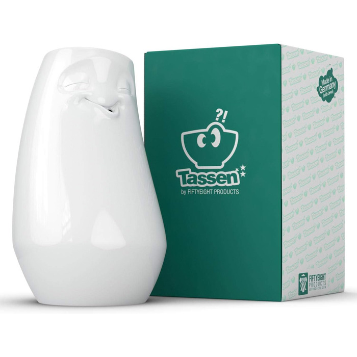 Ваза FIFTYEIGHT PRODUCTS Tassen Entspannt, порцелянова, 23 см, біла, Німеччина