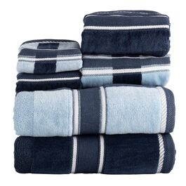 Набір махрових рушників Lavish Home Oakville Velour, 100% бавовна, 6 предметів, темно-синій (Navy)