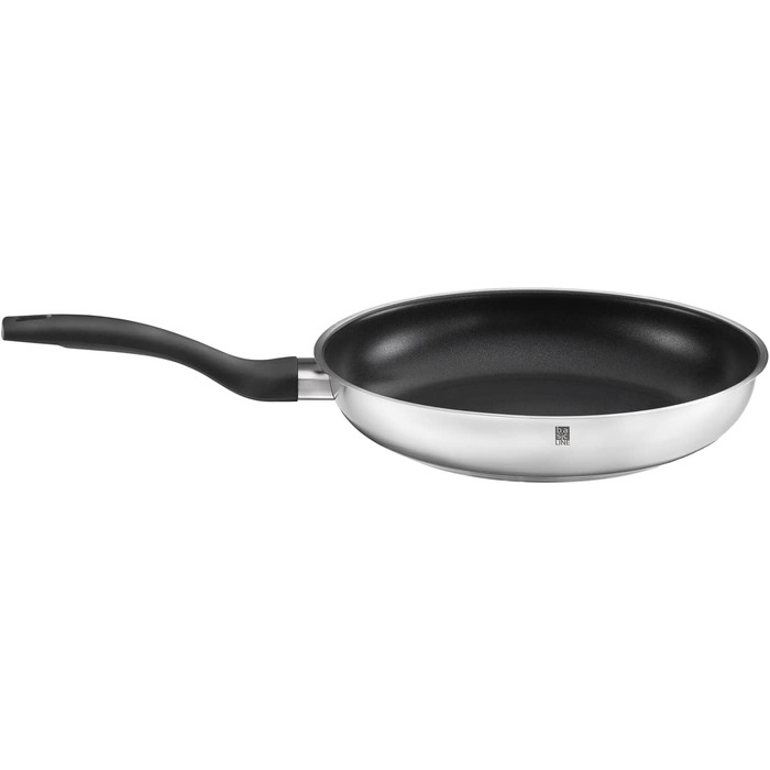 RÖSLE Frying Pan Set Basic Line Ø 20 cm, 24 cm with ProPlex non-stick coating, 18/10 stainless steel, silver/black (Ø 24 cm)