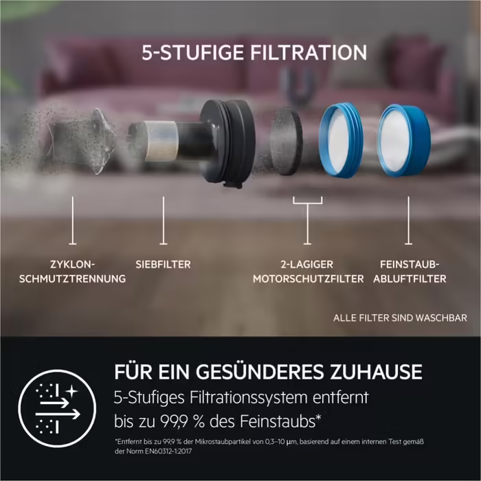 AEG ULTIMATE 7000 ÖKO AP71UB14AM Cordless Vacuum Cleaner / extra powerful / ultralight 2.2 kg / 70% recycled material / up to 40 minutes of runtime / 120m² / 5-stage filtration / all floors / Automatic, Matte Black