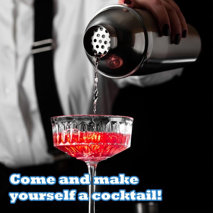 Набір для коктейлів 12 шт. з нержавіючої сталі з барним аксесуаром, 750 мл, повний набір бармена для дому або бару
