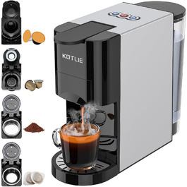 Кавомашина KOTLIE AC-513K 4-в-1: NES, DG, ESE Pads, 19 Bar, 1450W, 800 мл, Чорний