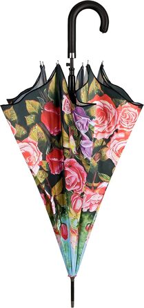 VON LILIENFELD Women's Floral Umbrella - Automatic Open, Windproof, Sturdy Stick Umbrella for Garden & Outdoor Use