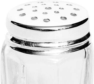 Brillibum Design Mini Salt Shaker Crystal Glass Spice Shaker Square Small Glass Fine Silver Real Silver Salt Shaker Pepper Shaker Shaker Glass Salt and Pepper Shaker