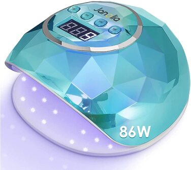 Лампа для манікюру Janolia 86W UV LED з сенсором та LCD дисплеєм для гель-лаку, підходить для нігтів рук та ніг