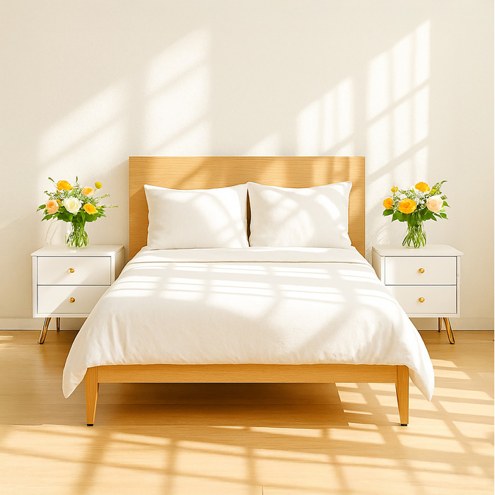 Relaxdays Bedside Table with Golden Legs