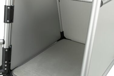 Тріксі переносна клітка для собак з алюмінію, срібна - M–L, 60x65x86 см, стабільна та тиха, з безпечним замком та неслизьким килимком - 39342, для однієї собаки