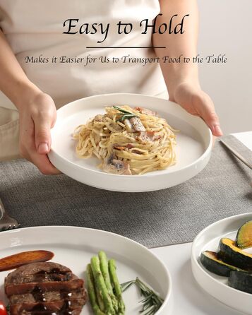 Набір посуду Sweejar Home з кераміки для 4 осіб (12 предметів): порцелянові тарілки та миски, богемський стиль, простий набір для обіду, придатний для миття в посудомийній машині та використання в мікрохвильовій печі