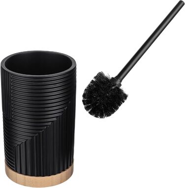Набір для туалету KADAX: щітка для унітазу з тримачем, чорний (без свердління)