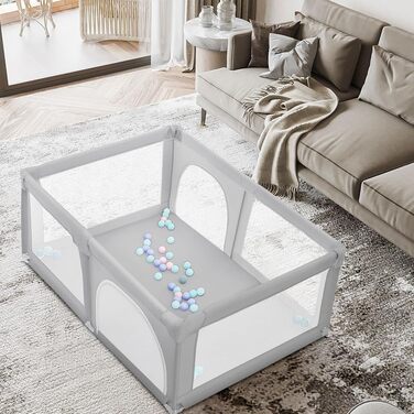 Лягувачка для цуценят з дверцятами, 180 x 120 x 66 см, сірий колір. Міцна, з нейлону, для собак та цуценят, легко миється.