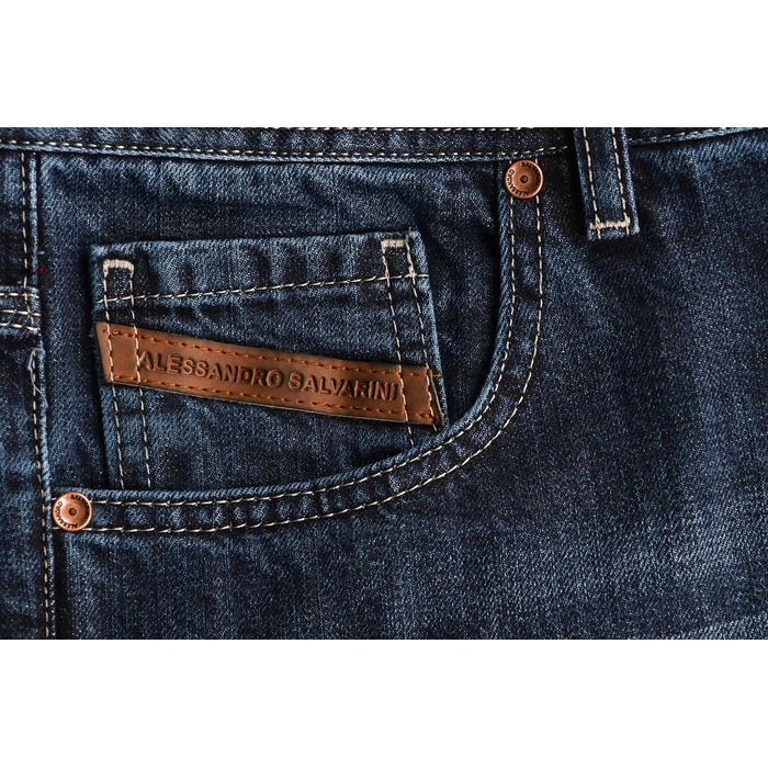 Чоловічі джинси Alessandro Salvarini Comfort Fit прямого крою, темно-сині (33W/36L)