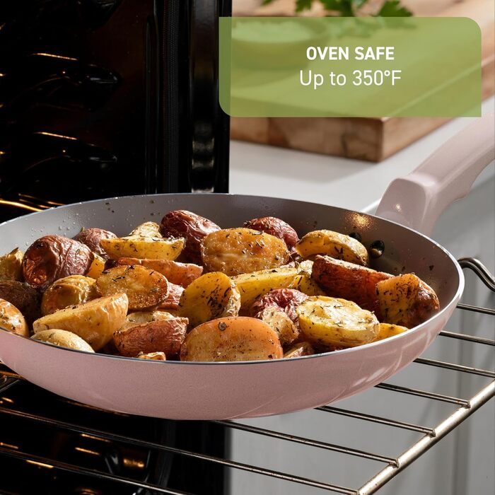 Набір посуду T-fal Refresh Ceramic антипригарний 20 предметів, м'ятний, для плити та духовки до 100°C: каструлі, сковороди, сотейник, жаровня, аксесуари