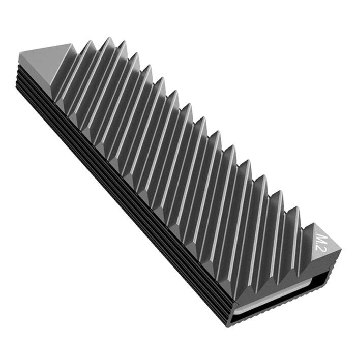 Охолоджувач SSD M.2 2280 з алюмінію з термопрокладкою для ПК/PS5 (сірий)