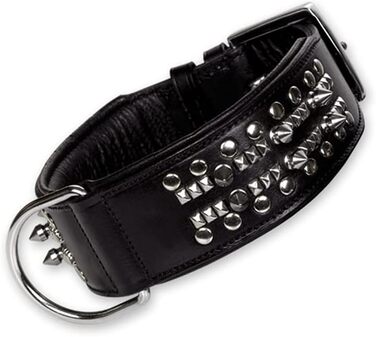 Нашийник для собак Nobby Leder, чорний, 45 см (регулюється 38-43 см), ширина 30 мм