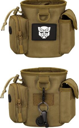 Сумка-мішечок на шнурку для дресирування собак, для полювання, Airsoft, як тренувальна сумка для цуценят, ласощів, іграшок для тварин (чорна)