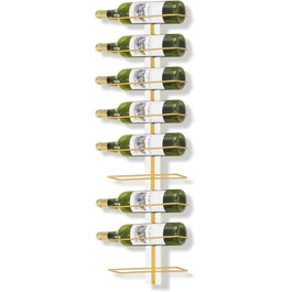B4Life Wine Rack Bottle Rack, Wine Rack Wall for 9 Wine Bottles - Wine Rack Wall Wood, Metal Black Hanging Wine Rack Wall Mount Wine Bottle Racks for Kitchen, Dining Room, Bar
