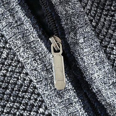 Кардиган чоловічий з кишенями, в'язана куртка чоловіча на блискавці, світшот без капюшона, пуловер-куртка однотонний, флісова куртка, сучасний теплий кардиган, пуловер, осінній жакет для костюмних штанів, розмір M, світло-сірий