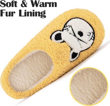 Тапочки зимові Mishansha для жінок та чоловіків, теплі плюшеві, з піною Memory Foam, розмір 36-47, жовті