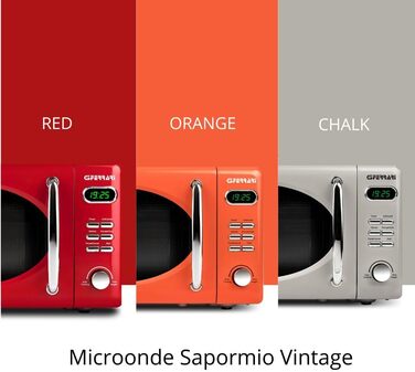 Мікрохвильова піч G3 Ferrari Sapormio Vintage, 1150W, 20 л, 8 програм, білий