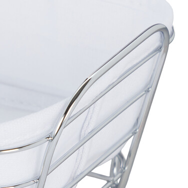 Relaxdays Bread Box Metal with Fabric Insert