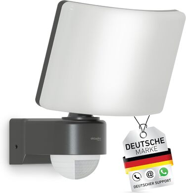 LED прожектор настінний з датчиком руху Oktaplex Cali Motion 30W, IP65, антрацит, 3000K, з функцією Master