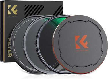 Набір фільтрів K&F Concept Nano X-Serie 82mm: поляризаційний (CPL), UV, кришки об'єктивів, чохол