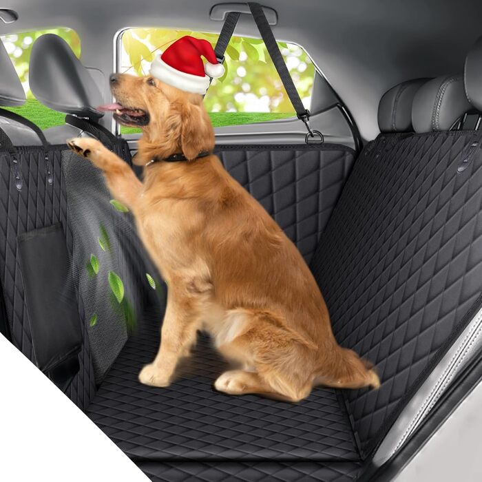 Захист для заднього сидіння автомобіля Angooni для собак - водовідштовхуючий, антиковзаючий, стійкий до подряпин (135x120 см) з Isofix для дитячого крісла, універсальний