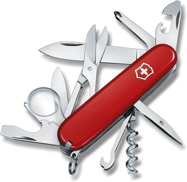 Мультитул Victorinox Explorer - Швейцарський  ніж, 16 функцій, червоний