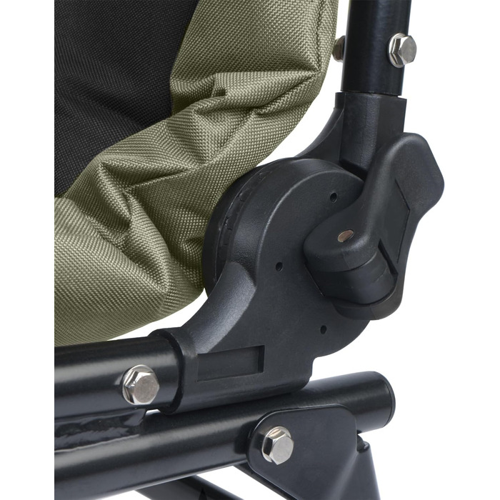 Крісло розкладне CampFeuer Angelstuhl мохово-зелений/чорний, регульоване по висоті, для кемпінгу, риболовлі та подорожей