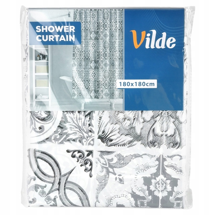 Штора для душу вінілова Vilde 180 x 180 см