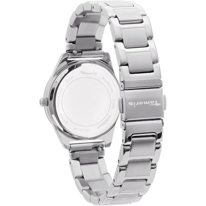 Годинник Tamaris для жінок - Спортивний та елегантний годинник з ремінцем 30 мм (срібло / світло-блакитний, кристали Zirkonia)