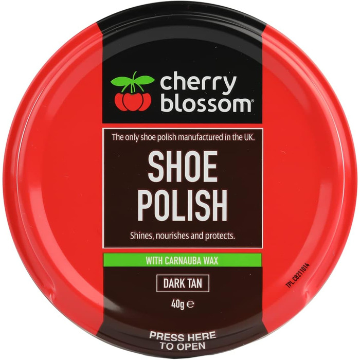 Cherry Blossom Unisex Shoe Cream, Dark Brown