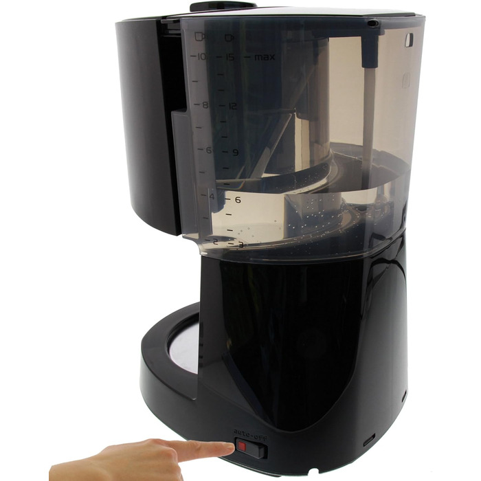 Кавоварка Melitta Enjoy Top з скляною колбою, функцією Stop-Drip, на 10 чашок, чорного кольору