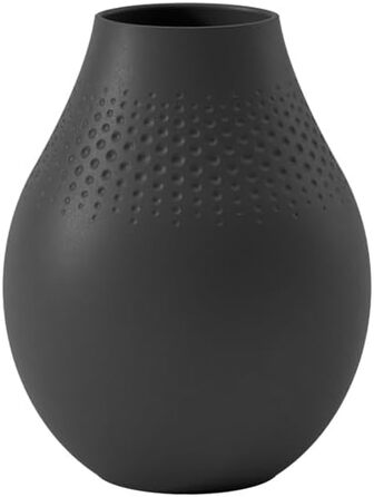 Ваза Villeroy & Boch Collier Noir Perle No. 2, 16 x 116 x 20 см, преміум-фарфор, чорний перламутровий колір