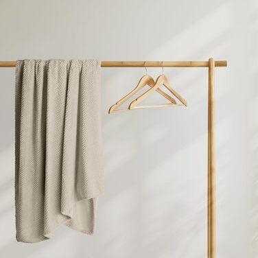 Плед DecoKing 70x150 см, кавовий, мікрофібра, теплий та м'який, скандинавський стиль