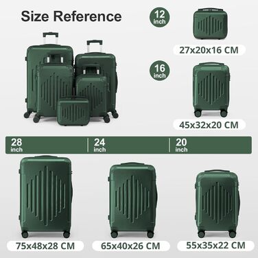 Набір валіз LALAHO Zwillingsrollen: M, L, XL (Рожеве золото, 55см, 65см, 65см). Чемодани-ролики з жорстким корпусом