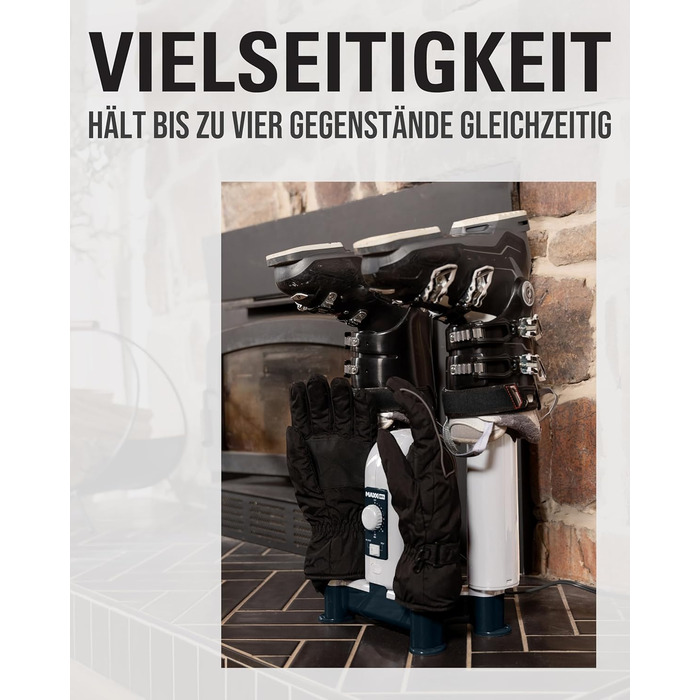 MaxxDry Heavy Duty Boot, Shoe & Glove Dryer - 240W, Dries 4 items in 1 hour, Eliminates odors, Safe for all fabrics, Includes extension tubes, 180cm cable, 1 year warranty