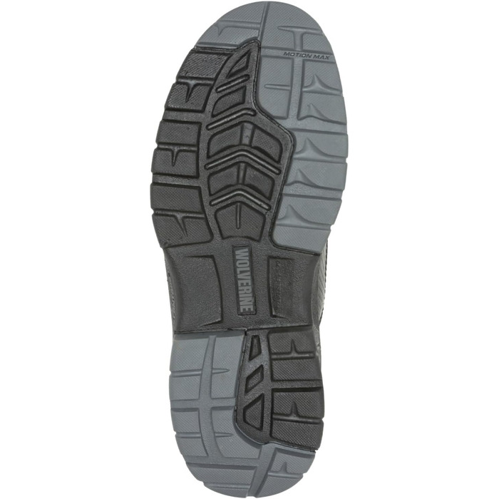 Черевики робочі чоловічі Wolverine Overpass 6' Mid Composite Toe Waterproof, чорно-сірий (41.5 EU, X-Weit)