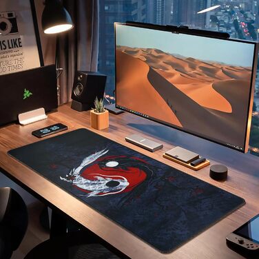 Килимок для миші EFISH Japanische Gaming XXL 800x300 мм, великий, з прошитими краями, водонепроникний, антиковзкий для ПК, MacBook, ноутбука. Підвищує точність та швидкість