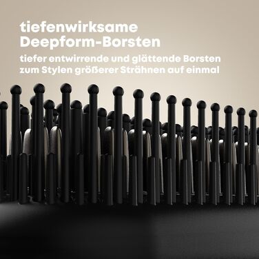 Плойка-щітка REVAMP Progloss Deep Form: випрямлення волосся, керамічне покриття, для мокрого та сухого волосся, чорний (Amazon Exclusive)