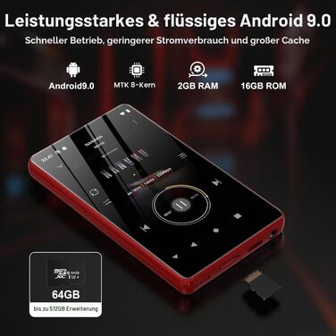 MP3 плеєр SWOFY з Bluetooth та WiFi, 4.0