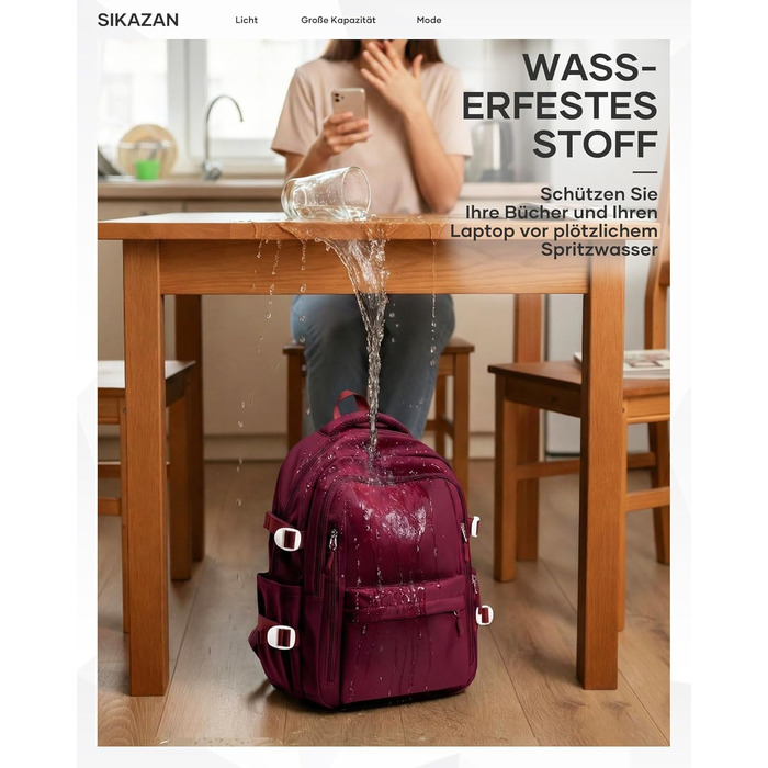 Шкільний рюкзак для підлітків: чорний, унісекс, 44*31*15 см