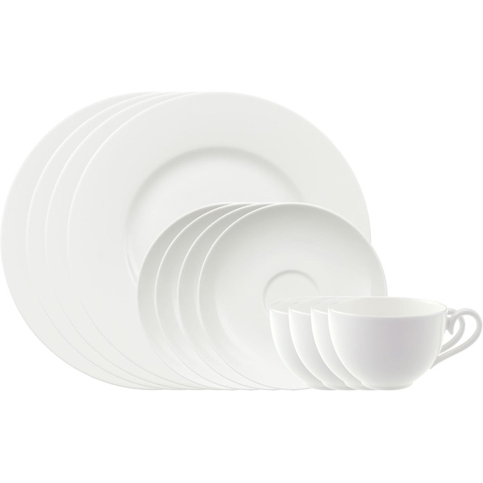 Villeroy & Boch – Royal Coffee Set, 18-Piece White, 6 Persons, Dishwasher-Safe, Microwave-Safe, Coffee Serving Set, Coffee Service, Breakfast Set, Cups, Breakfast Plates, Premium Porcelain