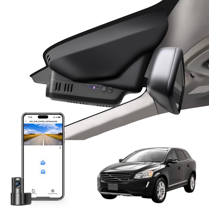 Відеореєстратор Mangoal Front 4K / Rear 1080P для Volvo XC60 (2022-2026), Model D, WiFi, 128GB карта