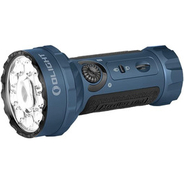 OLIGHT Marauder Mini LED ліхтар Super Hell 7000 Lumen, 600 метрів, акумуляторний, з прожектором та світловим потоком, 3 кольори LED, датчик відстані, для активного відпочинку (Темний синій)