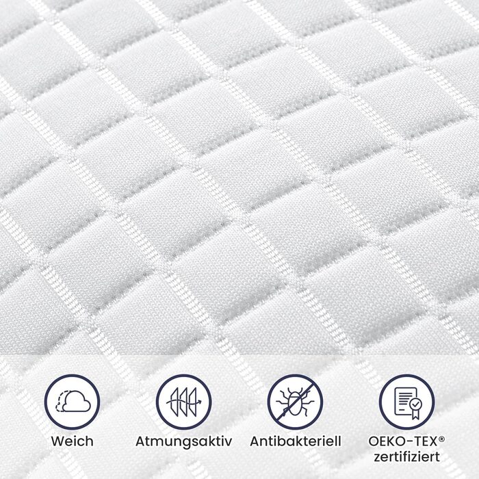 BedStory Pillows 40x40 with Removable Cover, Adjustable Fiber Filling Pillows with Zipper, Hotel Pillows 2-Pack of 400g x 2 Microfiber, Washable Neck Pillow for Allergy Sufferers